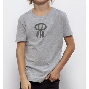 T-shirt enfant unisexe gris-Le Chef Dogon 100% coton Bio